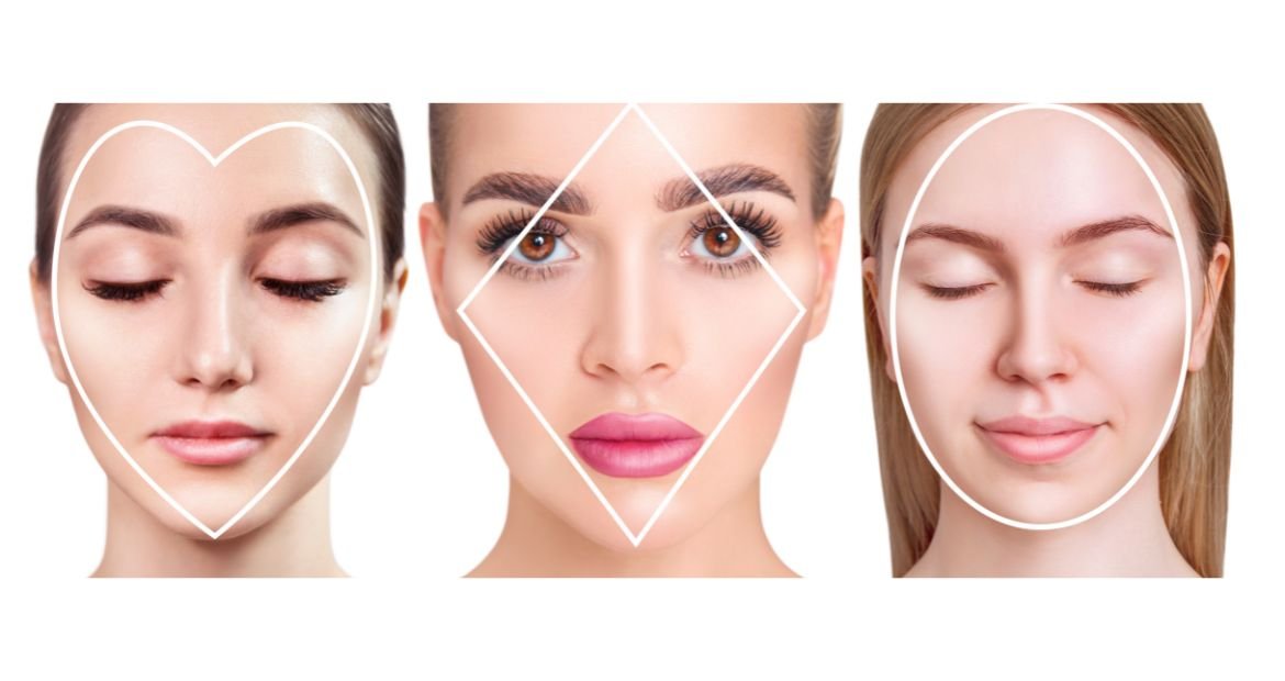 Diferentes mulheres com diferentes formatos de rosto.